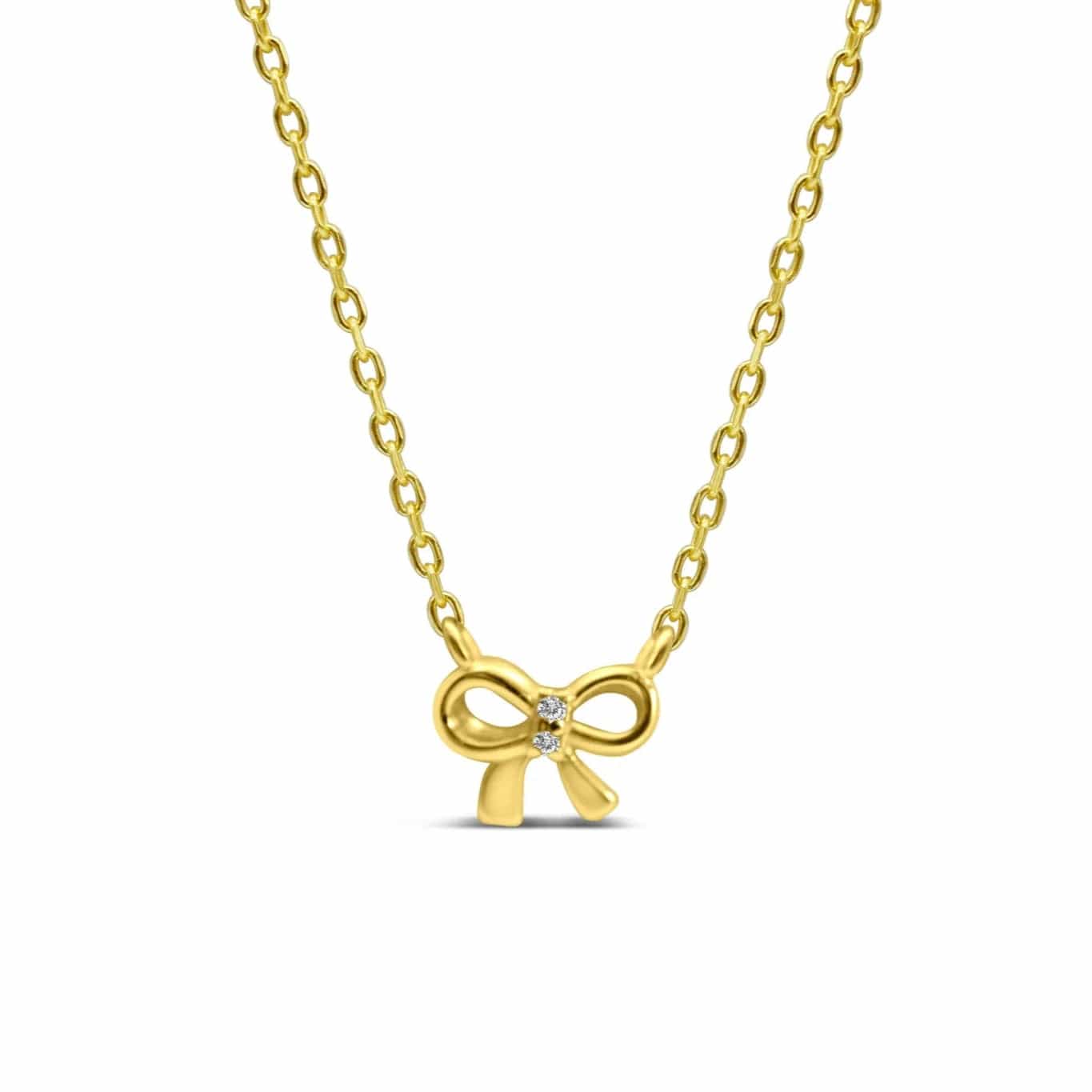 Gold Just So, Bow Necklace