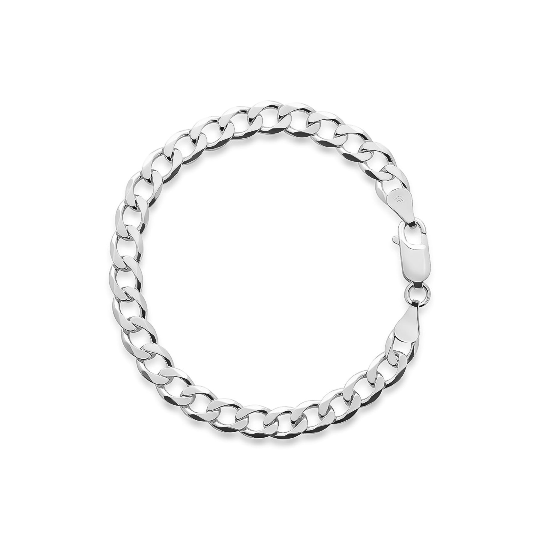 SILVER 6MM CURB BRACELET