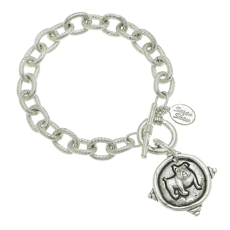 Silver Bulldog Intaglio Bracelet