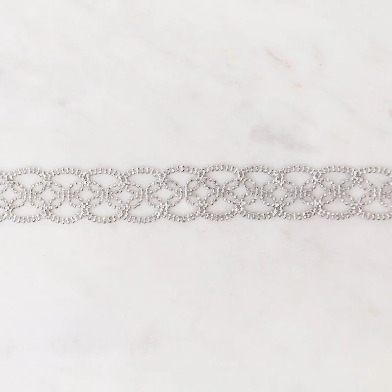 Sterling Silver Woven Lace Bracelet