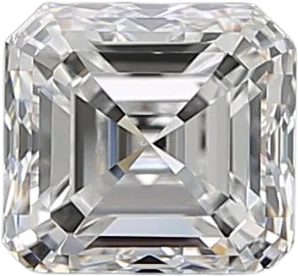 1.01 Carat E VVS1 Asscher Natural Diamond