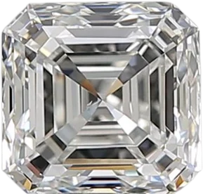 1.01 Carat F VS2 Asscher Natural Diamond