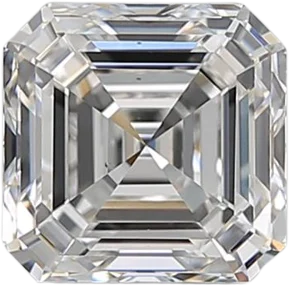 1.5 Carat E VS2 Asscher Natural Diamond