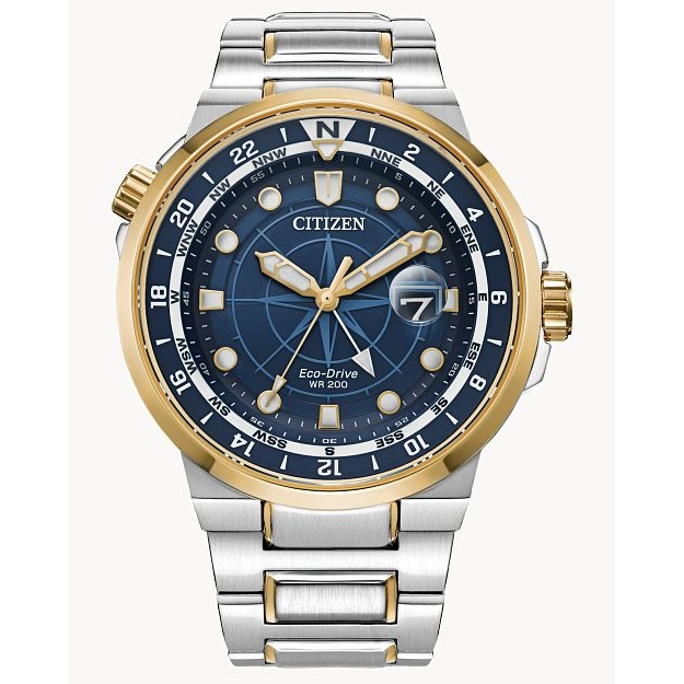 Citizen Endeavor Two-Tone Blue Dial 44mm Eco-Drive