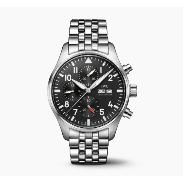 IWC Schaffhausen Pilot's Watch Chronograph Black Dial 43mm