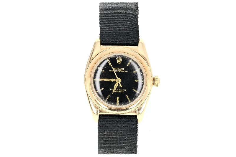 Vintage 14k Gold Rolex Oyster-Perpetual Bubble Back 3131