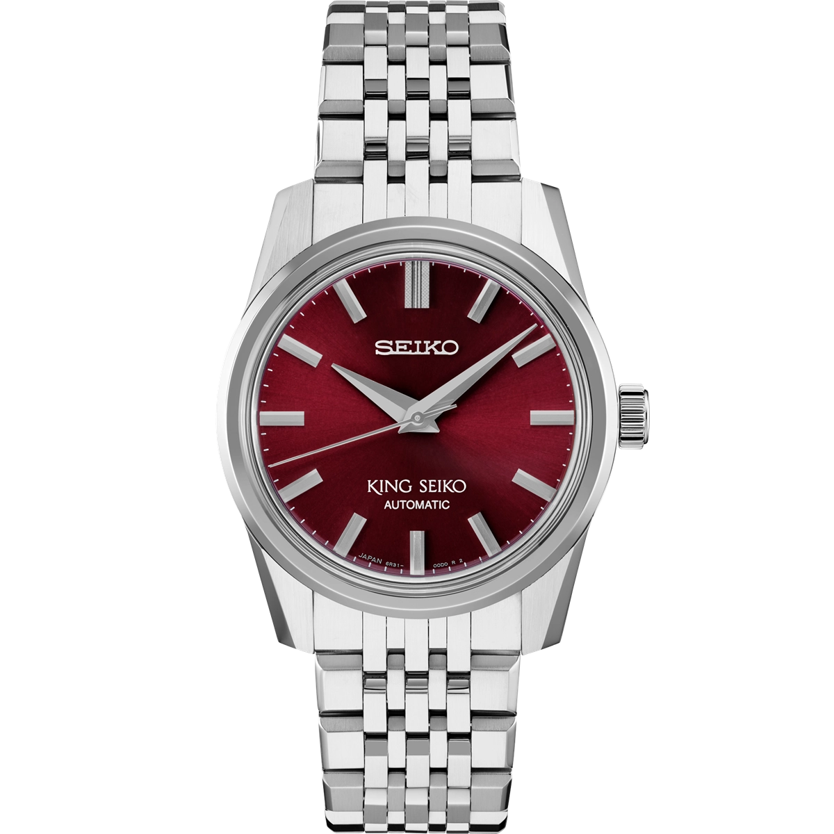 Seiko King Seiko Stainless Steel Red Dial 37mm Automatic