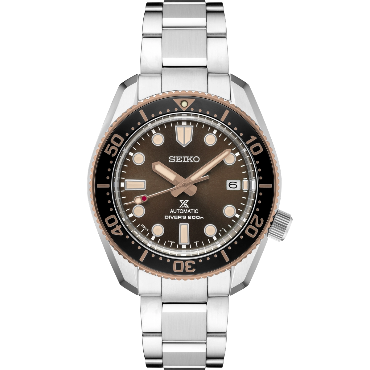 Seiko Prospex Watch Stainless Steel Brown Dial 38mm Automatic