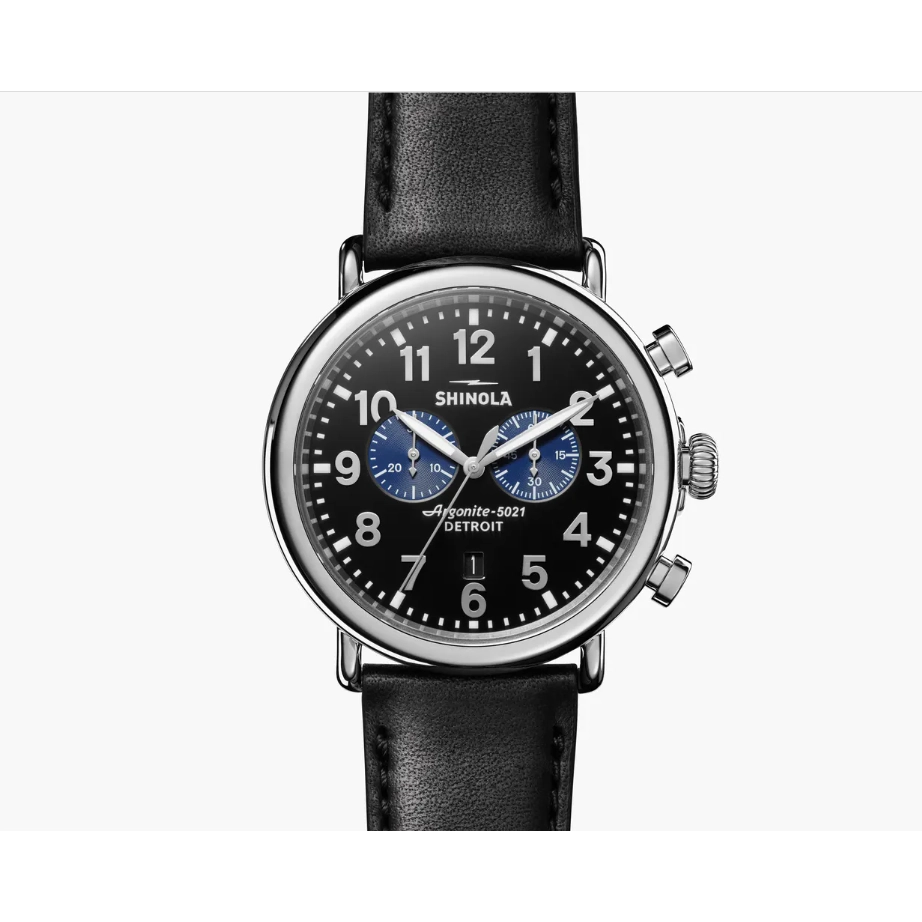 Shinola The Runwell Chrono Black Dial 47mm