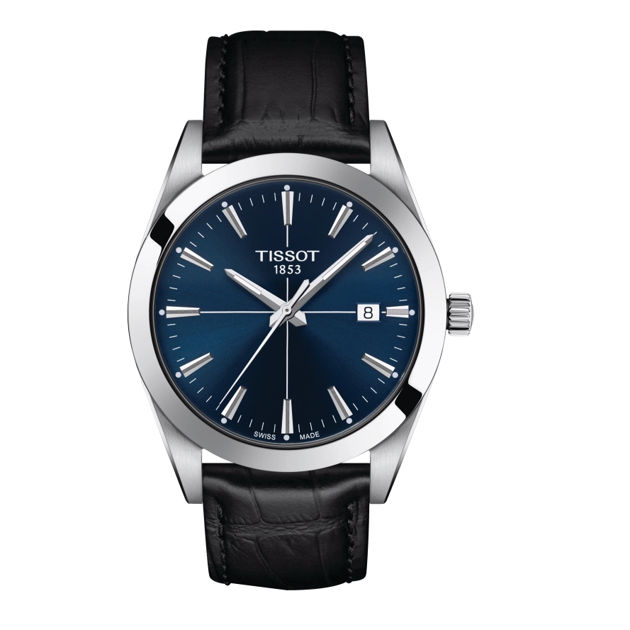 Tissot Gentleman Blue Dial Black Strap 40mm Quartz